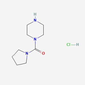 molecular formula C9H18ClN3O B2512264 1-(Pyrrolidin-1-ylcarbonyl)piperazine hydrochloride CAS No. 1172232-02-8