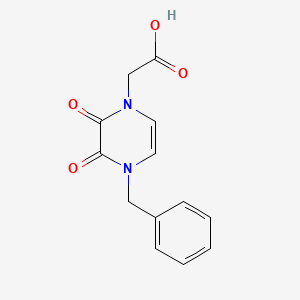 molecular formula C13H12N2O4 B2512271 2-(4-Benzyl-2,3-dioxo-3,4-dihydropyrazin-1(2H)-yl)acetic acid CAS No. 1710674-56-8
