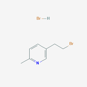 molecular formula C8H11Br2N B2512280 5-(2-Bromoethyl)-2-methylpyridine;hydrobromide CAS No. 2361635-27-8