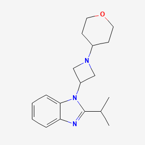 molecular formula C18H25N3O B2512286 1-[1-(oxan-4-yl)azetidin-3-yl]-2-(propan-2-yl)-1H-1,3-benzodiazole CAS No. 2415524-91-1