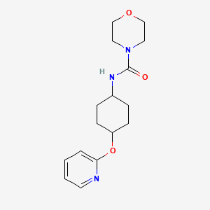 molecular formula C16H23N3O3 B2512297 N-((1r,4r)-4-(pyridin-2-yloxy)cyclohexyl)morpholine-4-carboxamide CAS No. 2034395-43-0