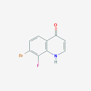 molecular formula C9H5BrFNO B2512302 7-溴-8-氟喹啉-4-醇 CAS No. 2111860-37-6