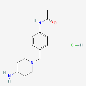 N-{4-[(4-aminopiperidin-1-yl)methyl]phenyl}acetamide hydrochloride