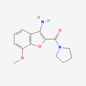 (3-Amino-7-methoxybenzofuran-2-yl)(pyrrolidin-1-yl)methanone