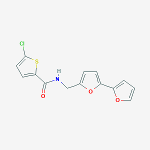 molecular formula C14H10ClNO3S B2512309 N-([2,2'-bifuran]-5-ylmethyl)-5-chlorothiophene-2-carboxamide CAS No. 2034436-69-4