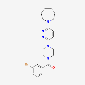 (4-(6-(Azepan-1-yl)pyridazin-3-yl)piperazin-1-yl)(3-bromophenyl)methanone