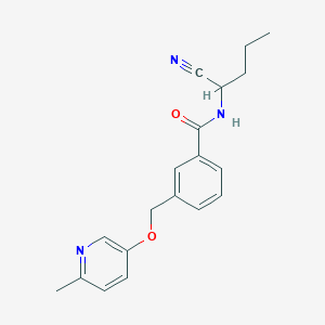 molecular formula C19H21N3O2 B2512328 N-(1-Cyanobutyl)-3-[(6-methylpyridin-3-yl)oxymethyl]benzamide CAS No. 1385398-91-3