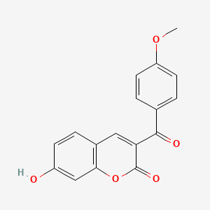 molecular formula C17H12O5 B2512338 7-hydroxy-3-(4-methoxybenzoyl)-2H-chromen-2-one CAS No. 904436-81-3