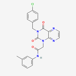 2-(3-(4-chlorobenzyl)-2,4-dioxo-3,4-dihydropteridin-1(2H)-yl)-N-(m-tolyl)acetamide