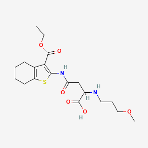 4-((3-(Ethoxycarbonyl)-4,5,6,7-tetrahydrobenzo[b]thiophen-2-yl)amino)-2-((3-methoxypropyl)amino)-4-oxobutanoic acid