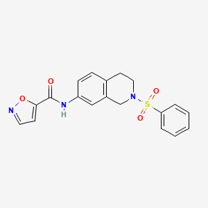 N-(2-(phenylsulfonyl)-1,2,3,4-tetrahydroisoquinolin-7-yl)isoxazole-5-carboxamide