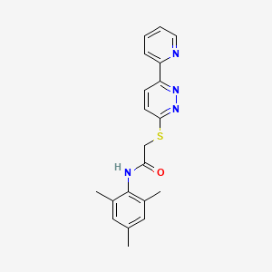 N-mesityl-2-[(6-pyridin-2-ylpyridazin-3-yl)thio]acetamide