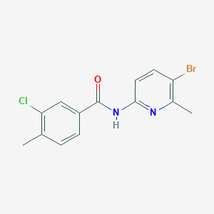 N-(5-bromo-6-methyl-2-pyridinyl)-3-chloro-4-methylbenzamide