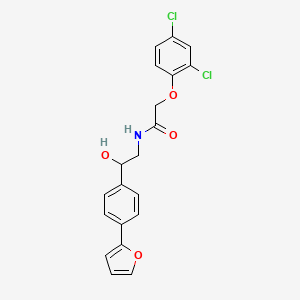molecular formula C20H17Cl2NO4 B2512362 2-(2,4-dichlorophenoxy)-N-{2-[4-(furan-2-yl)phenyl]-2-hydroxyethyl}acetamide CAS No. 2097888-99-6