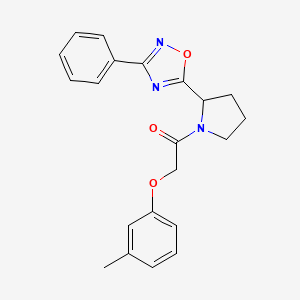 5-{1-[(3-Methylphenoxy)acetyl]pyrrolidin-2-yl}-3-phenyl-1,2,4-oxadiazole