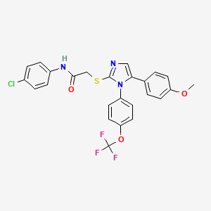 N-(4-chlorophenyl)-2-((5-(4-methoxyphenyl)-1-(4-(trifluoromethoxy)phenyl)-1H-imidazol-2-yl)thio)acetamide
