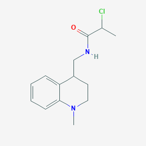 2-Chloro-N-[(1-methyl-3,4-dihydro-2H-quinolin-4-yl)methyl]propanamide