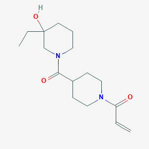 1-[4-(3-Ethyl-3-hydroxypiperidine-1-carbonyl)piperidin-1-yl]prop-2-en-1-one