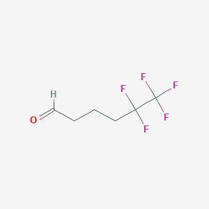 molecular formula C6H7F5O B2512394 5,5,6,6,6-Pentafluorohexanal CAS No. 135671-21-5
