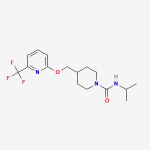 N-Propan-2-yl-4-[[6-(trifluoromethyl)pyridin-2-yl]oxymethyl]piperidine-1-carboxamide