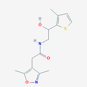 2-(3,5-dimethylisoxazol-4-yl)-N-(2-hydroxy-2-(3-methylthiophen-2-yl)ethyl)acetamide