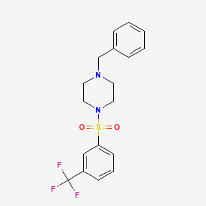 1-Benzyl-4-((3-(trifluoromethyl)phenyl)sulfonyl)piperazine