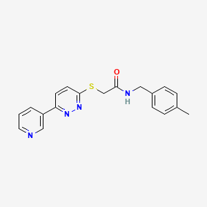 B2512420 N-(4-methylbenzyl)-2-[(6-pyridin-3-ylpyridazin-3-yl)thio]acetamide CAS No. 872987-78-5