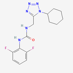 molecular formula C15H18F2N6O B2512425 1-((1-cyclohexyl-1H-tetrazol-5-yl)methyl)-3-(2,6-difluorophenyl)urea CAS No. 921151-11-3