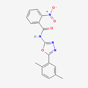 N-[5-(2,5-dimethylphenyl)-1,3,4-oxadiazol-2-yl]-2-nitrobenzamide