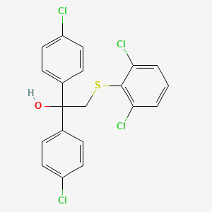 molecular formula C20H14Cl4OS B2512446 1,1-Bis(4-chlorophenyl)-2-[(2,6-dichlorophenyl)sulfanyl]-1-ethanol CAS No. 303152-30-9