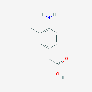 molecular formula C9H11NO2 B2512452 2-(4-Amino-3-methylphenyl)acetic acid CAS No. 705240-99-9