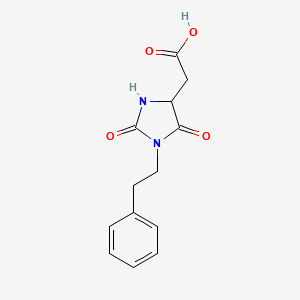 molecular formula C13H14N2O4 B2512455 [2,5-二氧代-1-(2-苯乙基)咪唑烷-4-基]乙酸 CAS No. 1638709-87-1
