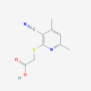 molecular formula C10H10N2O2S B2512460 2-[(3-Cyano-4,6-dimethylpyridin-2-yl)sulfanyl]acetic acid CAS No. 330220-39-8