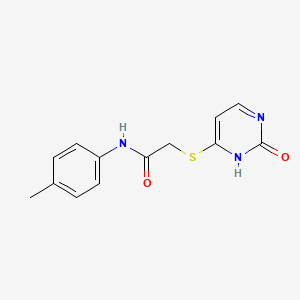 molecular formula C13H13N3O2S B2512467 N-(4-methylphenyl)-2-[(2-oxo-1H-pyrimidin-6-yl)sulfanyl]acetamide CAS No. 898441-08-2