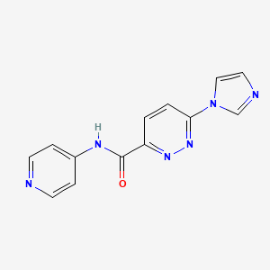 molecular formula C13H10N6O B2512473 6-(1H-imidazol-1-yl)-N-(pyridin-4-yl)pyridazine-3-carboxamide CAS No. 1396746-98-7