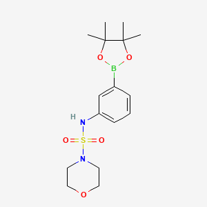 molecular formula C16H25BN2O5S B2512478 4-Morpholinesulfonamide, N-[3-(4,4,5,5-tetramethyl-1,3,2-dioxaborolan-2-yl)phenyl]- CAS No. 2246696-15-9