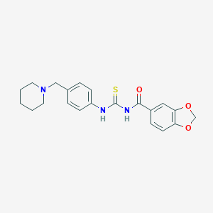 N-(1,3-benzodioxol-5-ylcarbonyl)-N'-[4-(1-piperidinylmethyl)phenyl]thiourea