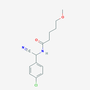 molecular formula C14H17ClN2O2 B2512488 N-[(4-chlorophenyl)(cyano)methyl]-5-methoxypentanamide CAS No. 1355519-33-3