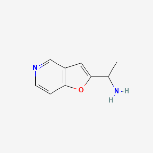 molecular formula C9H10N2O B2512490 1-{呋喃[3,2-c]吡啶-2-基}乙胺 CAS No. 1518581-43-5