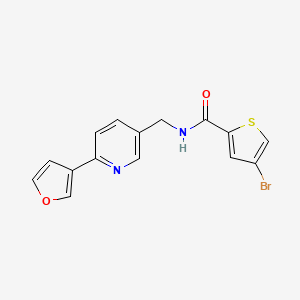 4-bromo-N-((6-(furan-3-yl)pyridin-3-yl)methyl)thiophene-2-carboxamide