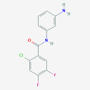molecular formula C13H9ClF2N2O B2512501 N-(3-aminophenyl)-2-chloro-4,5-difluorobenzamide CAS No. 346640-72-0
