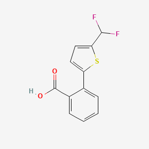 molecular formula C12H8F2O2S B2512510 2-[5-(Difluoromethyl)thiophen-2-yl]benzoic acid CAS No. 2248333-18-6