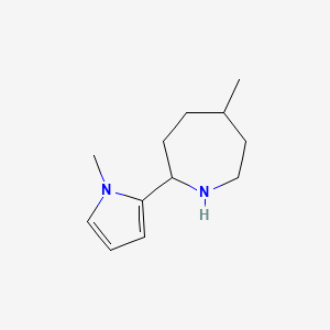 molecular formula C12H20N2 B2512521 5-甲基-2-(1-甲基-1H-吡咯-2-基)氮杂庚烷 CAS No. 871544-51-3