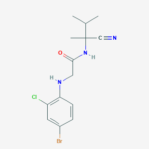 molecular formula C14H17BrClN3O B2512523 2-[(4-bromo-2-chlorophenyl)amino]-N-(1-cyano-1,2-dimethylpropyl)acetamide CAS No. 1197692-50-4