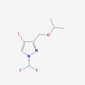 molecular formula C8H11F2IN2O B2512524 1-(difluoromethyl)-4-iodo-3-(isopropoxymethyl)-1H-pyrazole CAS No. 1856056-47-7