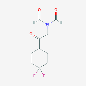 molecular formula C10H13F2NO3 B2512525 N-[2-(4,4-Difluorocyclohexyl)-2-oxoethyl]-N-formylformamide CAS No. 1909325-98-9