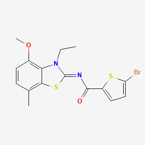(Z)-5-bromo-N-(3-ethyl-4-methoxy-7-methylbenzo[d]thiazol-2(3H)-ylidene)thiophene-2-carboxamide