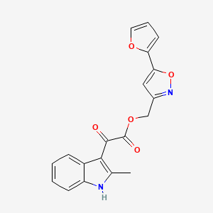 (5-(furan-2-yl)isoxazol-3-yl)methyl 2-(2-methyl-1H-indol-3-yl)-2-oxoacetate