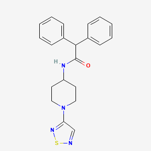 2,2-diphenyl-N-[1-(1,2,5-thiadiazol-3-yl)piperidin-4-yl]acetamide
