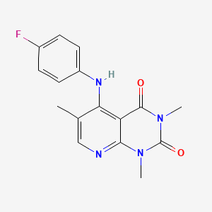 5-((4-fluorophenyl)amino)-1,3,6-trimethylpyrido[2,3-d]pyrimidine-2,4(1H,3H)-dione